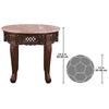 Design Toscano Chantret Marble-Topped Hardwood Side Table DY230